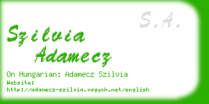 szilvia adamecz business card